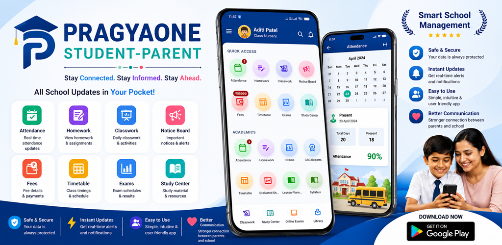 Pragyaone AI Powered School & Institute ERP by Shaurya Vision